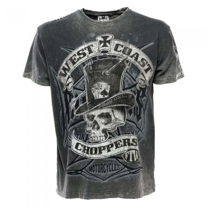 [해외]WEST COAST CHOPPERS Cash Only 반팔 티셔츠 14139013584 Black / Grey