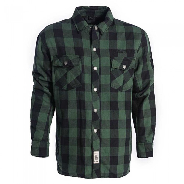 [해외]WEST COAST CHOPPERS Flannel Aramidic lining 긴팔 셔츠 14139488712 Green / Black