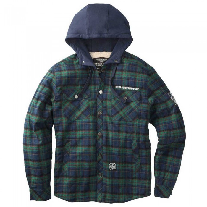 [해외]WEST COAST CHOPPERS Sherpa Lined Flannel 재킷 14139488804 Black / Grey