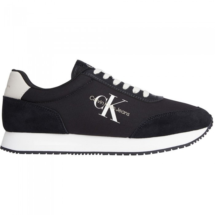 [해외]캘빈클라인 JEANS Retro Runner Low Mix Mtl 운동화 140908005 Black / Eggshell / White