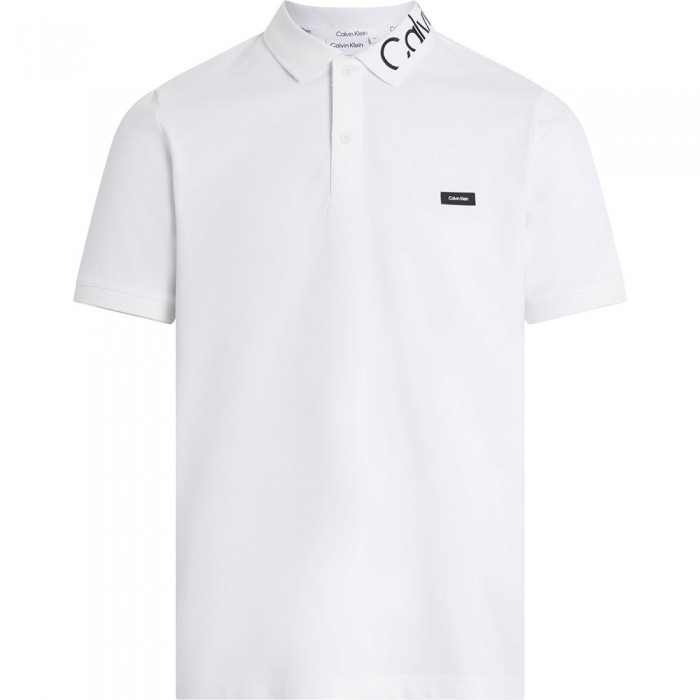 [해외]캘빈클라인 Stretch Embroid 로고 반팔 폴로 셔츠 140615236 Bright White