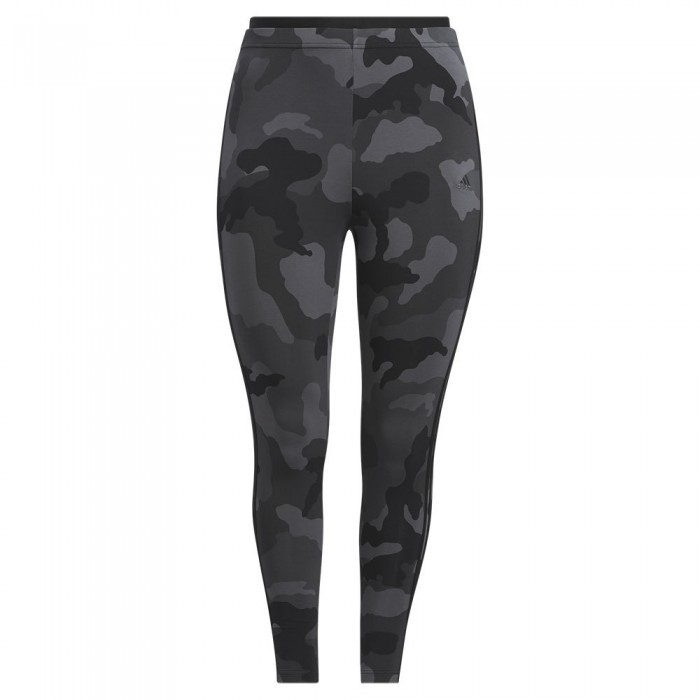 [해외]아디다스 Essentials 3 Stripes Camo Print Plus 7/8 레깅스 141124948 Black