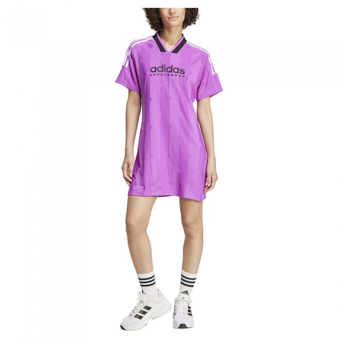 [해외]아디다스 Tiro Cut 3 Stripes Jacquard Tee 드레스 141129520 Purple Burst