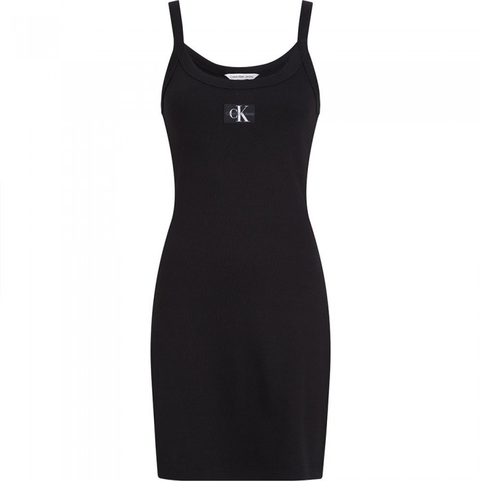 [해외]캘빈클라인 JEANS Label Rib 민소매 짧은 드레스 140907946 Ck Black
