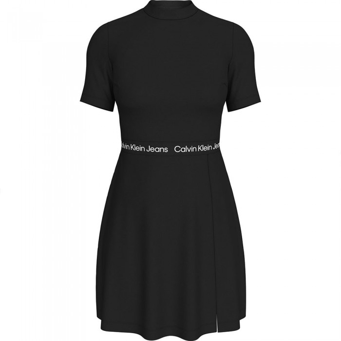 [해외]캘빈클라인 JEANS Tape Milano 반팔 미디 드레스 140908042 Ck Black