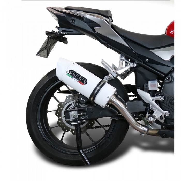 [해외]GPR EXHAUST SYSTEMS Albus 세라믹 Honda CB400 X 2013-2015 Oval 인증된 슬립온 머플러 9141251643 White glossy / White glossy