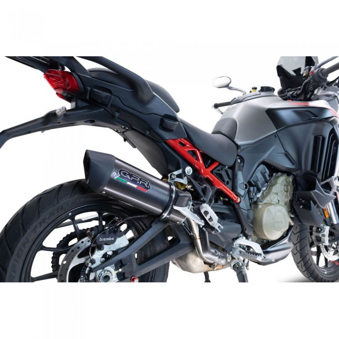 [해외]GPR EXHAUST SYSTEMS Furore EVO4 Poppy Ducati Multistrada V4/S 2022-2024 Oval 인증된 슬립온 머플러 9141251788 Matte Black / Matte Black