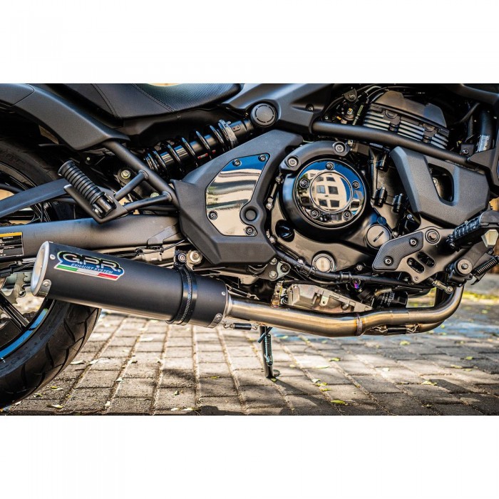 [해외]GPR EXHAUST SYSTEMS M3 Black Titanium Kawasaki Vulcan 650 S 2021-2024 E5 라운드 전체 배기 시스템 형식 승인 9141251956 Matte Black / Brushed Stainless steel