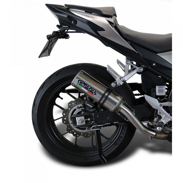 [해외]GPR EXHAUST SYSTEMS M3 Inox Honda CB400 X 2013-2015 라운드 인증된 슬립온 머플러 9141251995 Brushed Stainless steel / Brushed Stainless steel