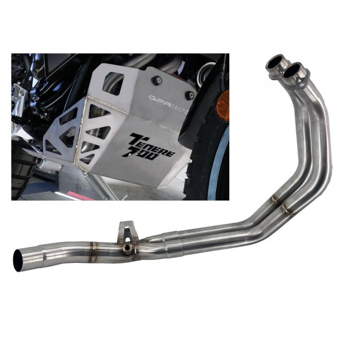 [해외]GPR EXHAUST SYSTEMS Yamaha Tenere 700 2019-2020 E4 배기 매니폴드 9141252143 Brushed Stainless steel / None