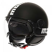 [해외]모모디자인 FGTR Classic 오픈 페이스 헬멧 9140653510 Stripes Matt Black / Fucsia