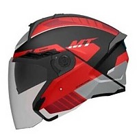 [해외]MT 헬멧s Cosmo SV Cruiser 오픈 페이스 헬멧 9140806105 Red / Black