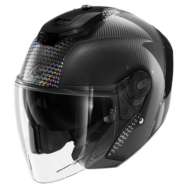 [해외]샤크 RS Jet Carbon Ikonik 오픈 페이스 헬멧 9140516586 Glossy / Carbon / Iridescent