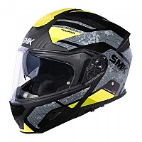 [해외]SMK Gullwing Navigator 모듈형 헬멧 9141187590 Matt Black / Grey / Yellow Fluo