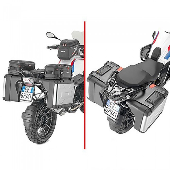 [해외]기비 BMW R 1200 GS XL01 사이드 수트케이스 플레이트 키트 9141002831 Black