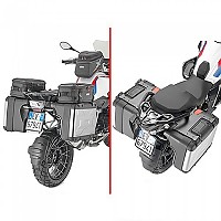 [해외]기비 BMW R 1200 GS XL01 사이드 수트케이스 플레이트 키트 9141002831 Black