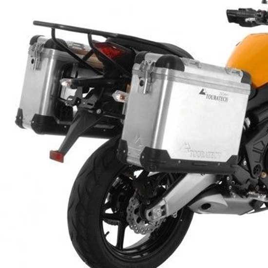 [해외]투라텍 ZEGA Pro 31/31 litro acero Black Rack Kawasaki Versys 650 2010-2014 사이드 케이스 세트 9141190390 Silver / Silver