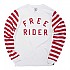 [해외]RIDING CULTURE Free Rider 긴팔 티셔츠 9140294469 Red / White