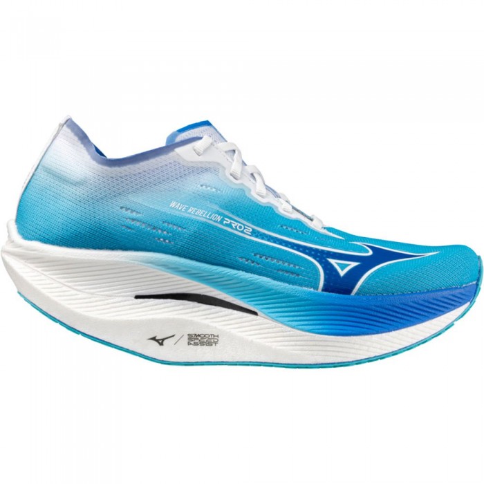 [해외]미즈노 Wave Rebellion Pro 2 러닝화 6141103392 River Blue / Mugen Blue / White