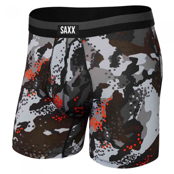 [해외]SAXX 언더웨어 Sport Mesh Fly 복서 3138234388 Graphite Digi Quake Camo