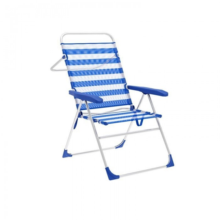 [해외]MARBUENO SUMMER 59x61x97 cm 접이식 의자 5단계 6141200750 Blue / White