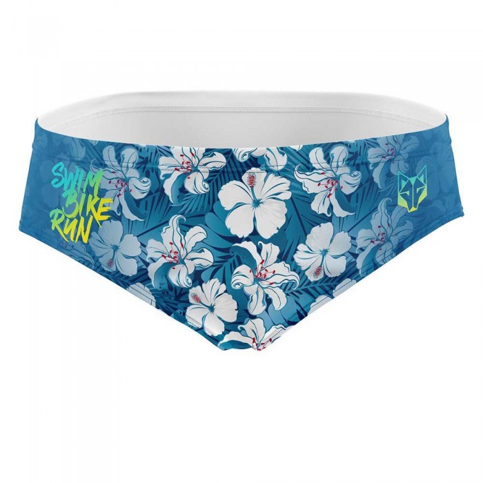 [해외]OTSO Swim Bike Run Flower 수영복 브리프 6141203008 Blue / White
