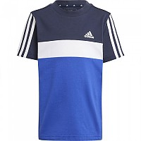 [해외]아디다스 Tiberio 3 Stripes Colorblock Cotton 반팔 티셔츠 15141047478 Legend Ink / Semi Lucid Blue / White