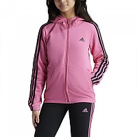 [해외]아디다스 Essentials 3 Stripes 풀지퍼 스웨트셔츠 15141081787 Pulse Magenta / Black