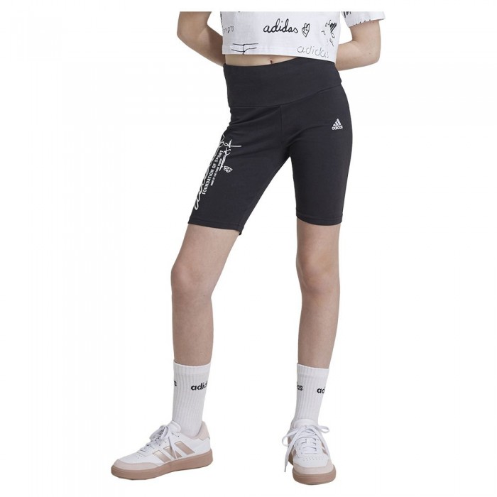 [해외]아디다스 Brand Love Biker short leggings 15141128985 Black / White