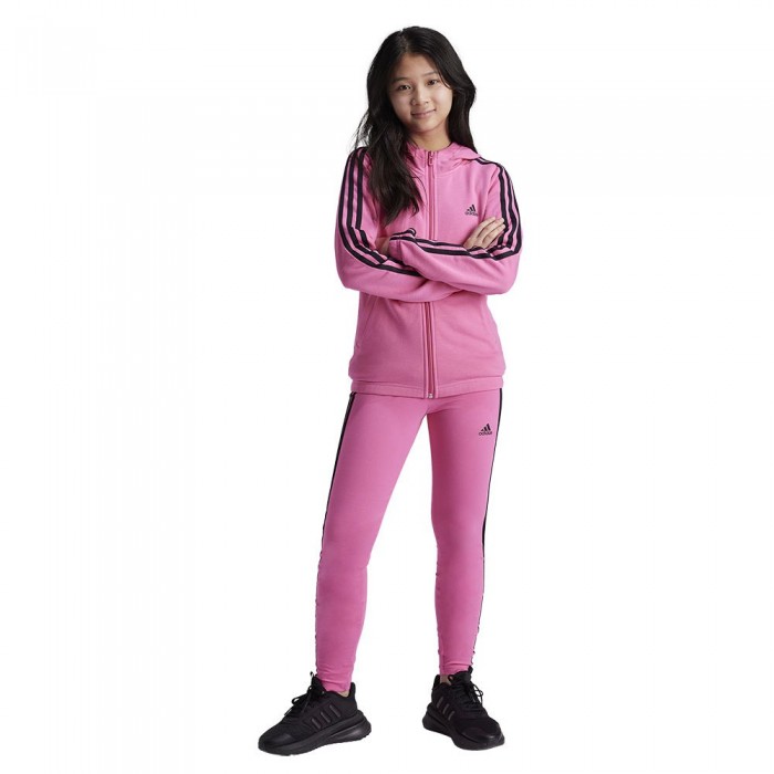 [해외]아디다스 Essentials 3 Stripes Cotton 레깅스 15141129090 Pulse Magenta / Black