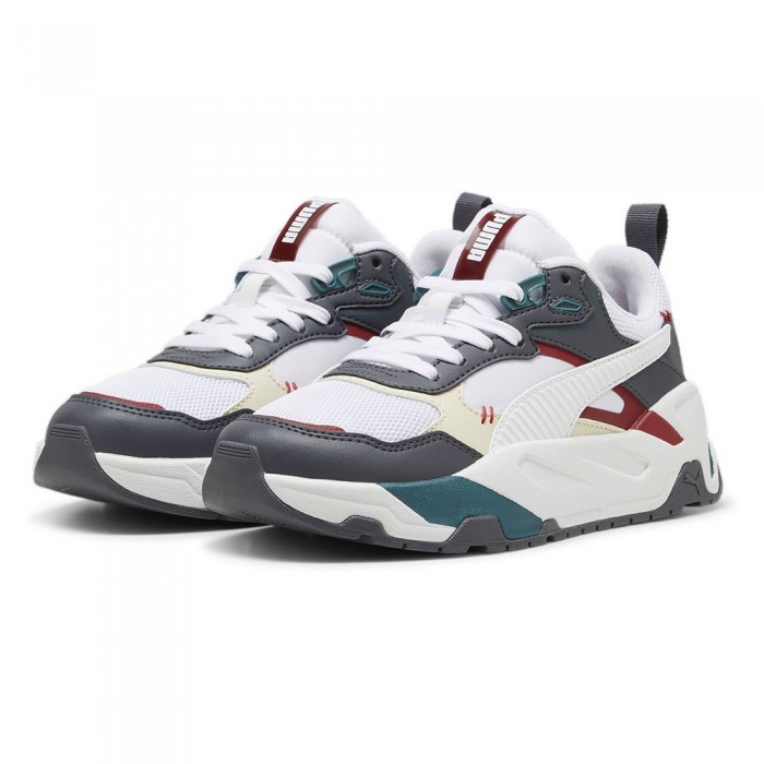 [해외]푸마 Trinity Mid 90S 운동화 15140931177 Galactic Gray / White / Alpine Snow / Intense Red