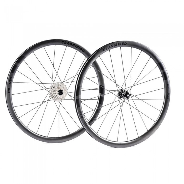 [해외]CLASSIFIED R35 Carbon CL Disc Tubeless 12s 11-34t 도로용 휠 세트 1140969302 Black