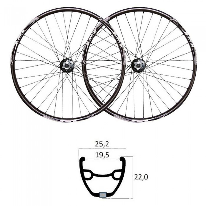 [해외]MVTEK E-Bike 29´´ 6B Disc Tubeless MTB 휠 세트 1141122167 Black