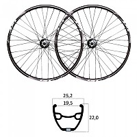 [해외]MVTEK E-Bike 29´´ 6B Disc Tubeless MTB 휠 세트 1141122167 Black