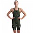 [해외]스피도 Fastskin LZR Pure Intent 2.0 Kneeskin 오픈 백 경기용 수영복 6141025858 Country Green / Black / Iridescent