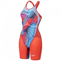 [해외]스피도 Fastskin LZR Pure Valor 2.0 Kneeskin 폐쇄형 경기용 수영복 6141025872 Flame Red / Picton Blue