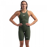 [해외]스피도 Fastskin LZR Pure Valor 2.0 Kneeskin 오픈 백 경기용 수영복 6141025874 Country Green / Black