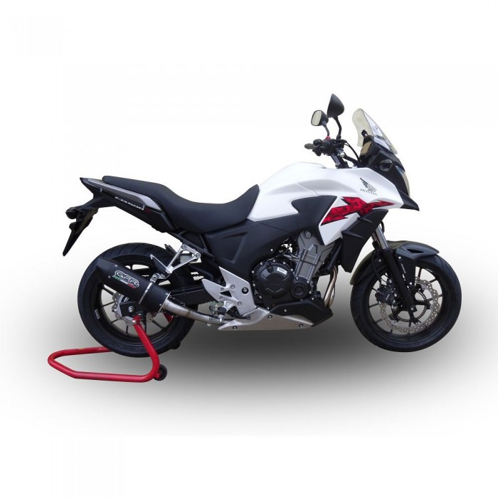 [해외]GPR EXHAUST SYSTEMS Furore Nero Honda CB400 X 2013-2015 Oval 인증된 슬립온 머플러 9141251806 Matte Black / Matte Black