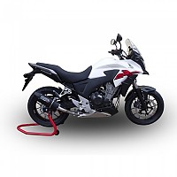 [해외]GPR EXHAUST SYSTEMS Furore Poppy Honda CB400 X 2013-2015 Oval 인증된 슬립온 머플러 9141251851 Matte Black / Matte Black