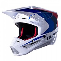 [해외]알파인스타 Honda S-M5 Ece 22.06 오프로드 헬멧 9140721625 White / Blue / Red Glossy