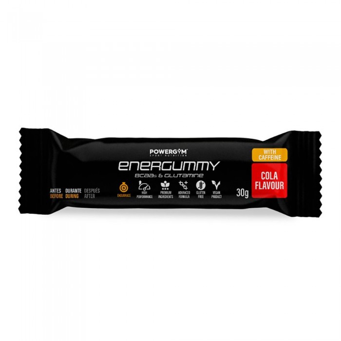 [해외]POWERGYM Energummy 30g 카페인이 들어간 콜라 에너지 바 1 단위 4140242027 White