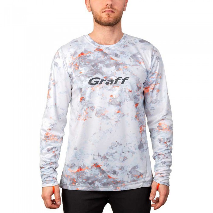 [해외]GRAFF UPF50 961 CL-11/1 긴팔 티셔츠 4141105968 White / Orange