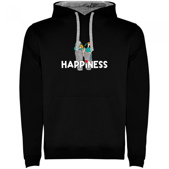 [해외]KRUSKIS Happiness Two-Colour 후드티 4141146810 Black / Grey