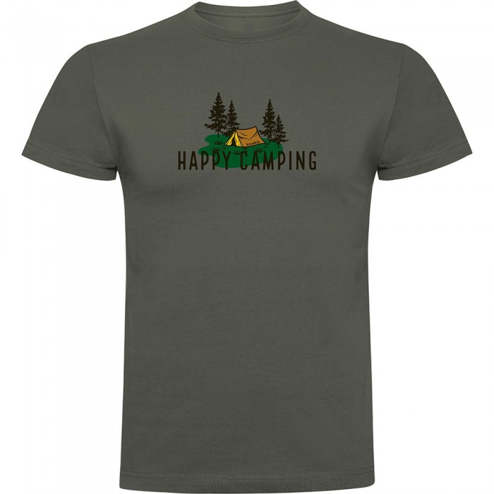 [해외]KRUSKIS Happy Camping 반팔 티셔츠 4141146823 Dark Army Green