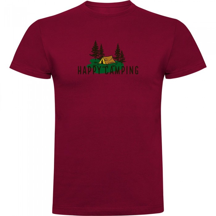 [해외]KRUSKIS Happy Camping 반팔 티셔츠 4141146825 Dark Red