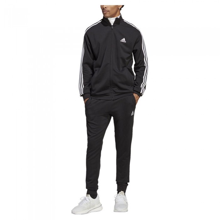 [해외]아디다스 Basic 3 Stripes French Terry 운동복 12141125602 Black