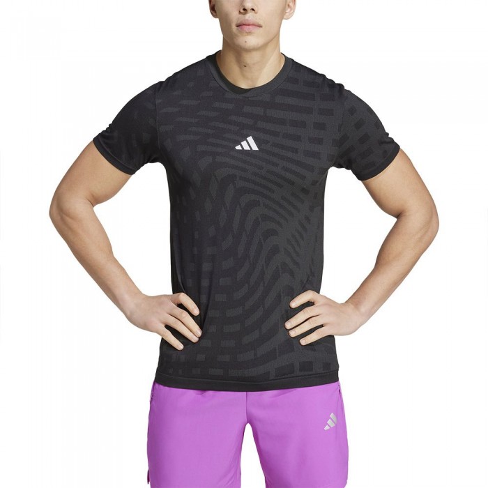 [해외]아디다스 Gym+ Seamless 반팔 티셔츠 7141050301 Black / Grey Six