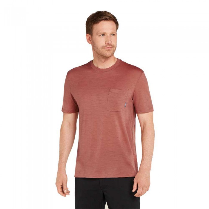 [해외]아이스브레이커 Merino Tech Lite III Relaxed Pocket 반팔 티셔츠 4141265346 Cedar Wood