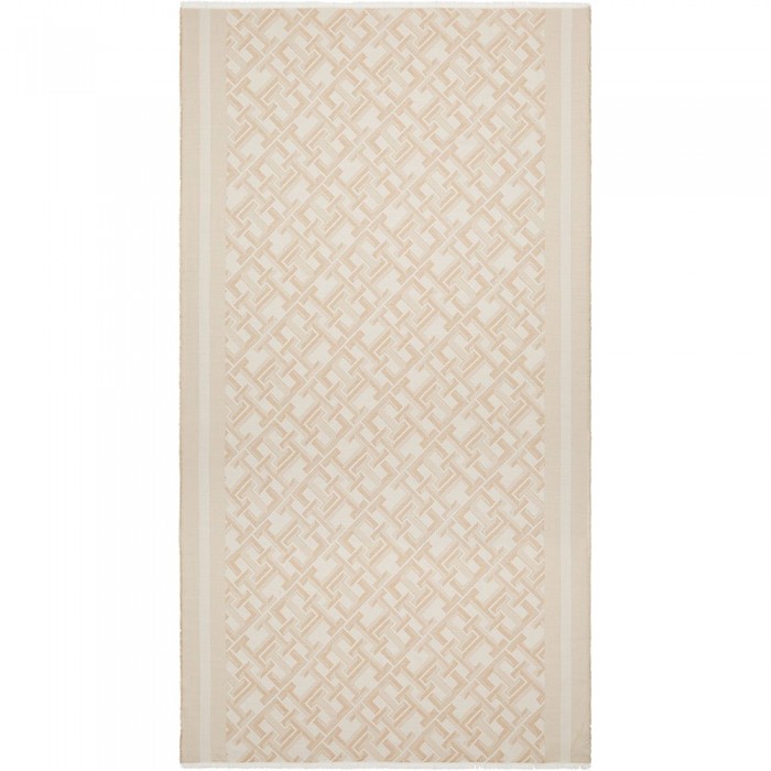 [해외]타미힐피거 Distinct Jacquard 스카프 141325193 Classic Beige