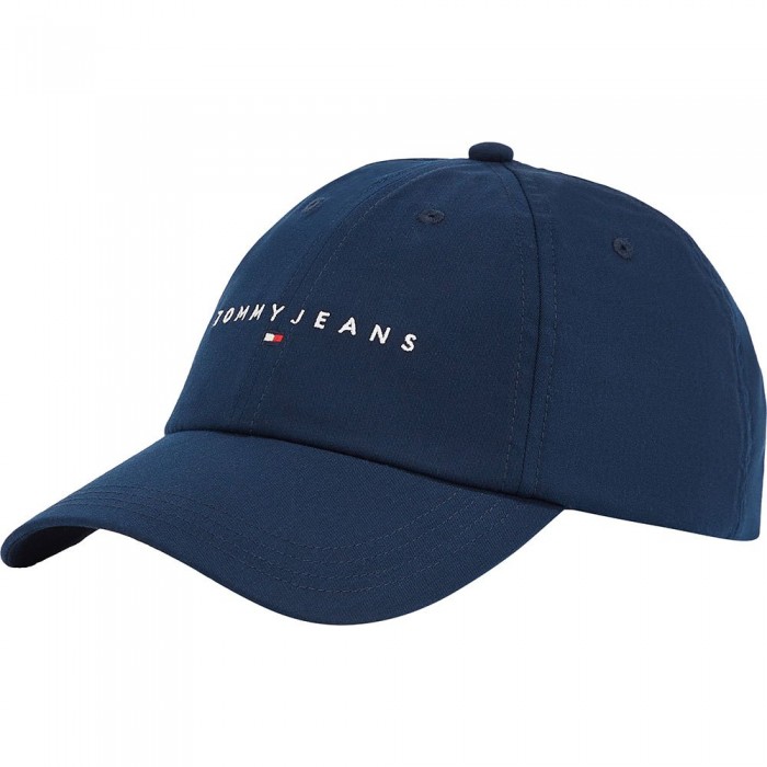 [해외]타미 진 Linear Logo 6 Panel 모자 141120919 Dark Night Navy